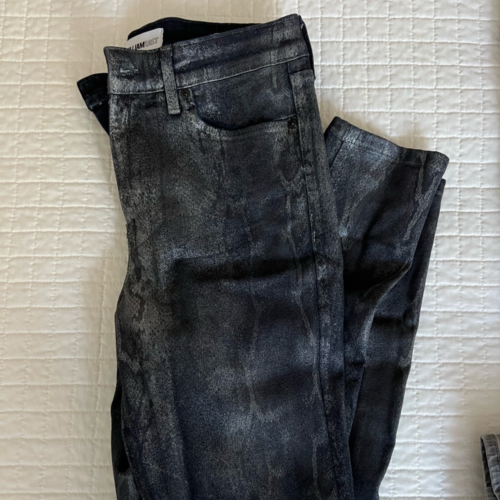 William Rast Coated Skinny Jeans sculpted high rise